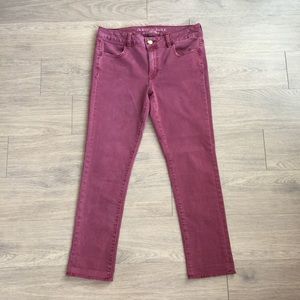 American Eagle Jegging Garnet Crop Jean Size 10